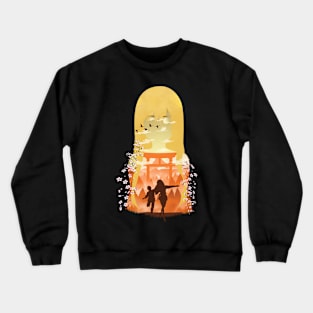 The girl in the bikini Crewneck Sweatshirt